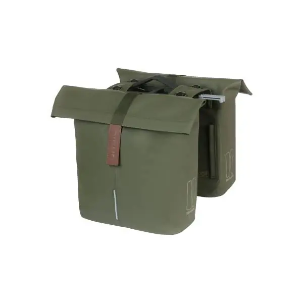 Tukkuhinta Basil City Kaksois Laukku MIK 28-32L - Mos Vihreä