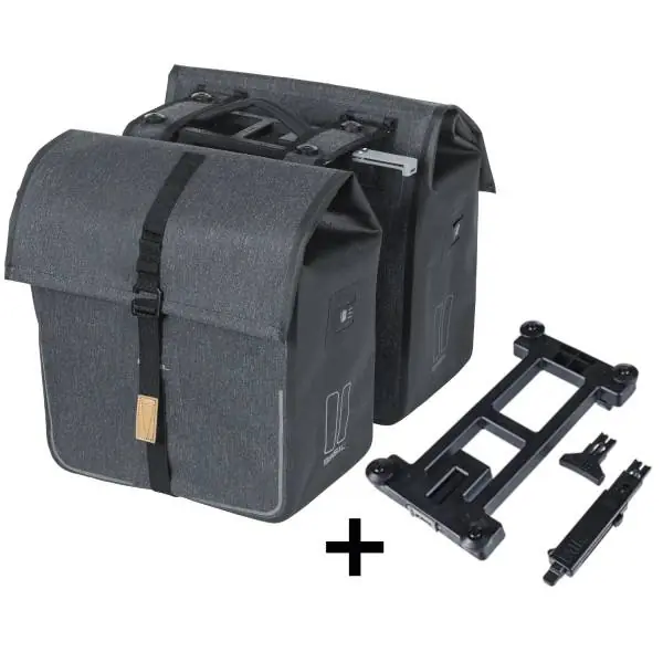 Viimeinen Mahdollisuus Basil Urban Dry Kaksois Laukku MIK 50L - Charcoal Tappelu