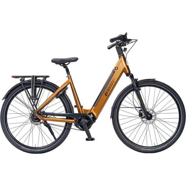 Loppuunmyynti Bikkel Tuba S E-Bike Naiset 59cm 7S Belt Levy 630Wh - Kulta