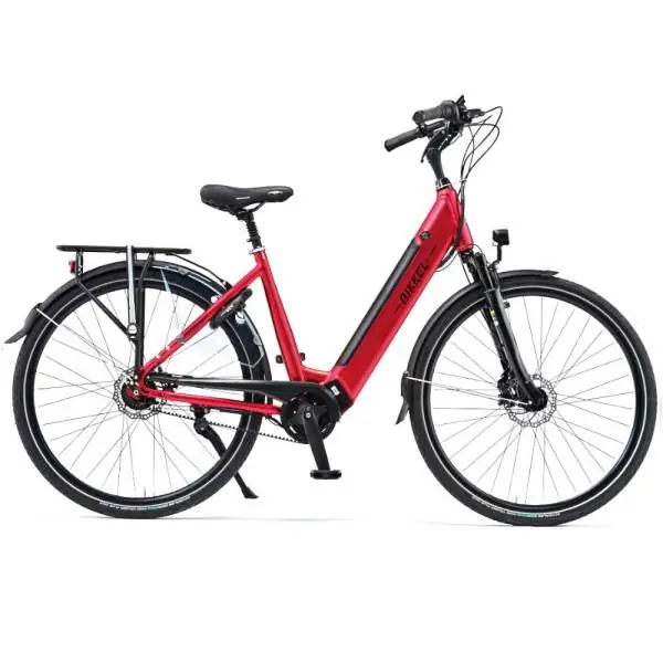 Vain Tänään Bikkel Tuba S E-Bike Naiset 55cm 7S Belt Levy 630Wh - Punainen