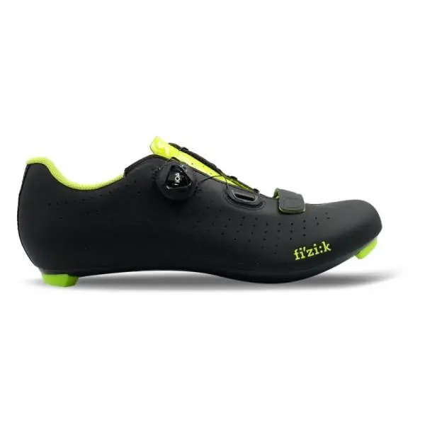 Uusi Kokoelma Fizik Tempo Overcurve R5 Pyöräilykengät Musta/Keltainen Fluo - 45