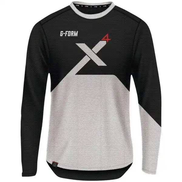 G-Form Pro-X4 Pitkä Shirt Musta/Valkoinen - M Turvallinen Maksu