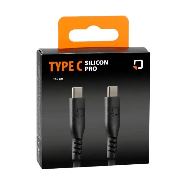 Korkea Laatu OptiLine Latauskaapeli USB-C / USB-C 60cm - Musta