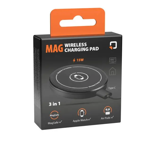 Kuuma Tarjous OptiLine Mag 3 Sisään 1 Wireless Laturi USB - Musta