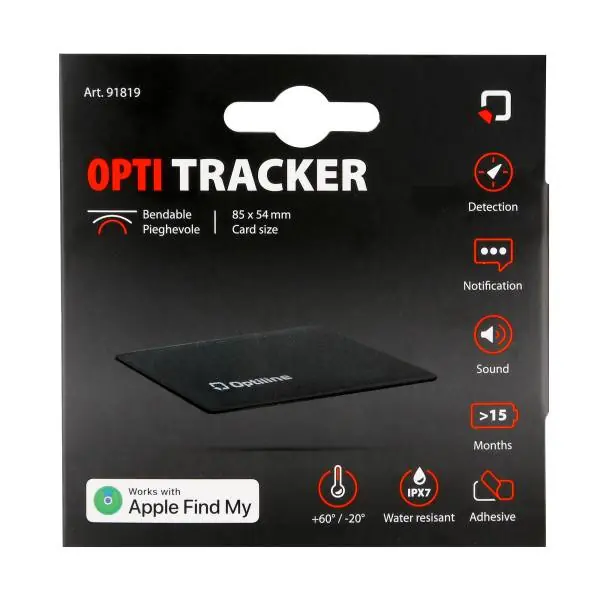 OptiLine Tracker Flex "Airtag" - Musta Aito