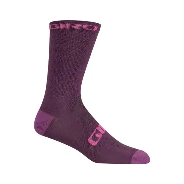 Giro Seasonal Merino Wool Pyöräilysukat Cherry/Purppura Cherry/Paars Suosittu