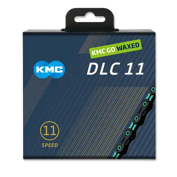 Osta Nyt KMC DLC11 Polkupyörän Ketju 11S 118S Waxed - Musta/Celeste