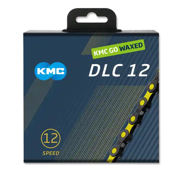 KMC DLC12 Polkupyörän Ketju 12V 126S Waxed - Musta/Keltainen Lähetetään Heti