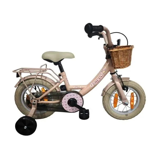 Asiakkaiden Suosikki BikeFun Girly Tyttöjen Polkupyörä 12" Jarrunapa Sisältyy. Kori - Vaaleanpun