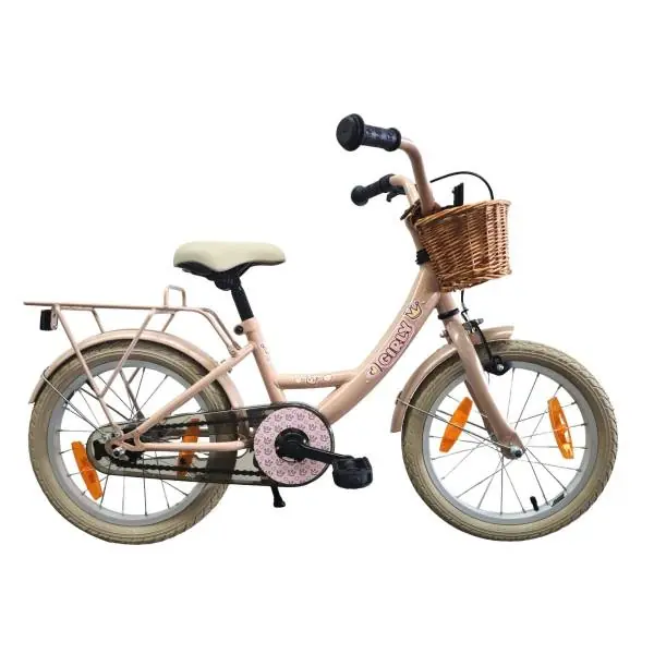Asiakkaiden Suosikki BikeFun Girly Tyttöjen Polkupyörä 16" Jarrunapa Sisältyy. Kori - Vaaleanpun