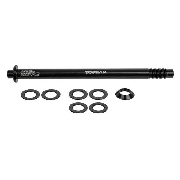 Älä Missaa Topeak Pyöränakseli 12x1.5mm -. Hopea RAK - Musta
