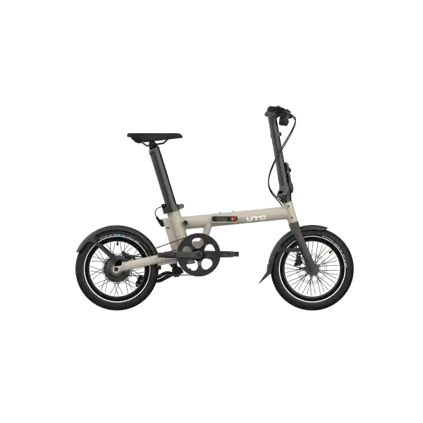 Uusi Malli UTO PRO16 Sähkö Taittuva Pyörä 16" 2V 252Wh - Ruskeanharmaa