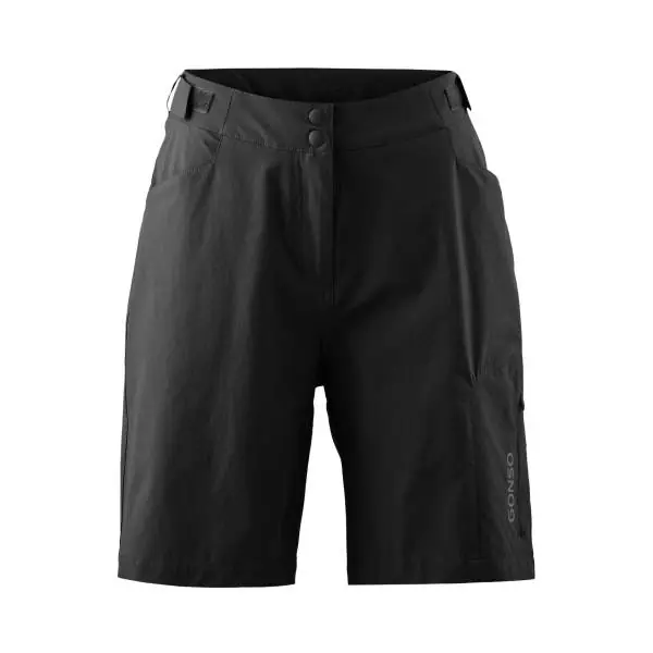 Gonso Adventure Pyöräilyhousut Lyhyt Naiset Musta - 40 Halpa