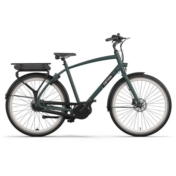 Viimeinen Mahdollisuus Cortina E-Tide E-Bike Miehet 28" 61cm 7S - Matta Vihreä