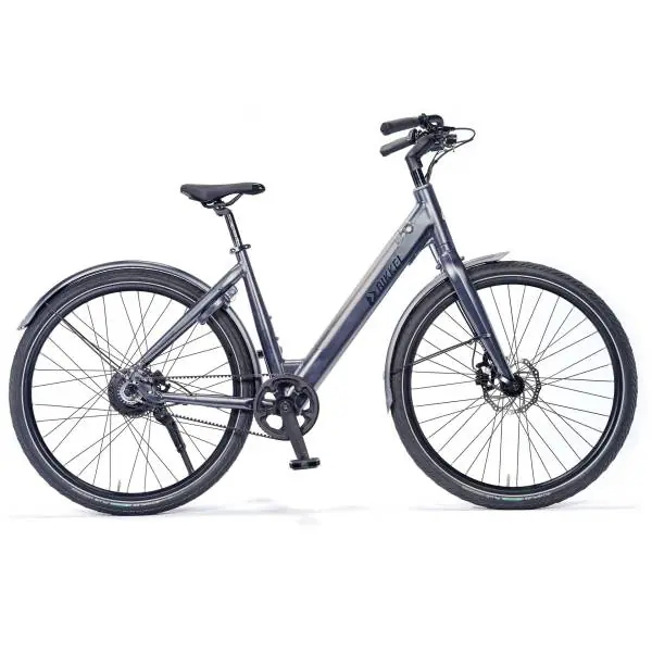 Bikkel Centro E-Bike Naiset 49cm 1V Belt Levy 504Wh - Harmaa Uusi Kokoelma