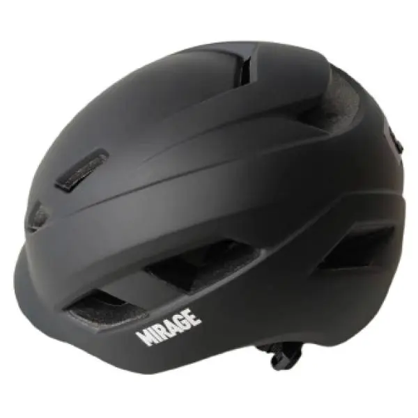 Suosittu Mirage City/E-Bike Pyöräilykypärä Matta Musta - 55-58 cm