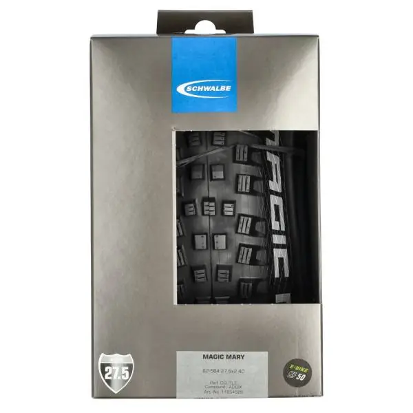 Turvallinen Maksu Schwalbe Magic Mary Taittuva Rengas 27.5x2.40" Addix TLR - Musta