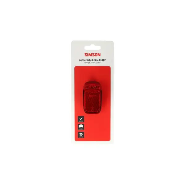 Suosittu Simson Aurora E-Line Takavalo E-Bike 6-48V - Punainen