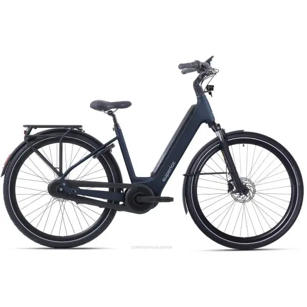 Ajankohtainen Superior eWAY 6.2 Tour E-Bike Naiset 28" 46cm 7S MIK - Sininen