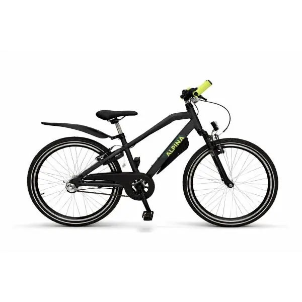 Alpina Trial Poikien Polkupyörä 24" V-Brake 3S - Musta Matta Nopea Toimitus