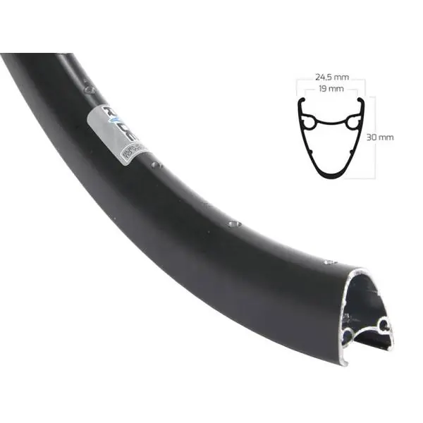 Aito Ryde Dutch Vanne 28" 622 19mm 36 Reikä Alumiini - Musta
