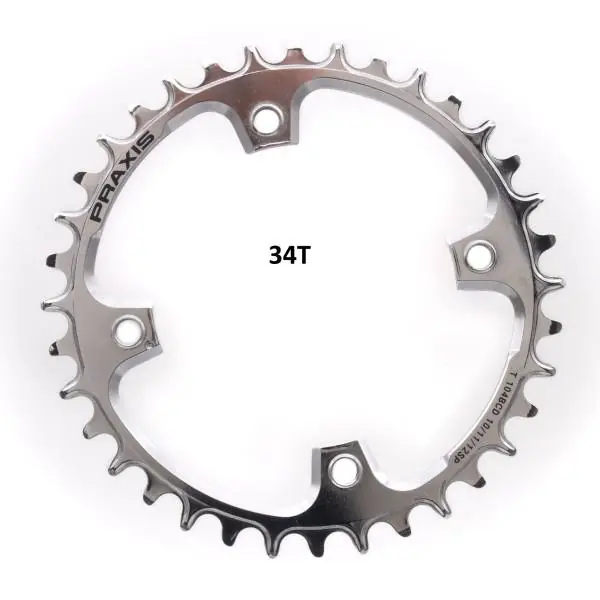 Praxis E-Rengas Hammaspyörä 104BCD 34T 10/12V 110mm - Musta Tehdashinta