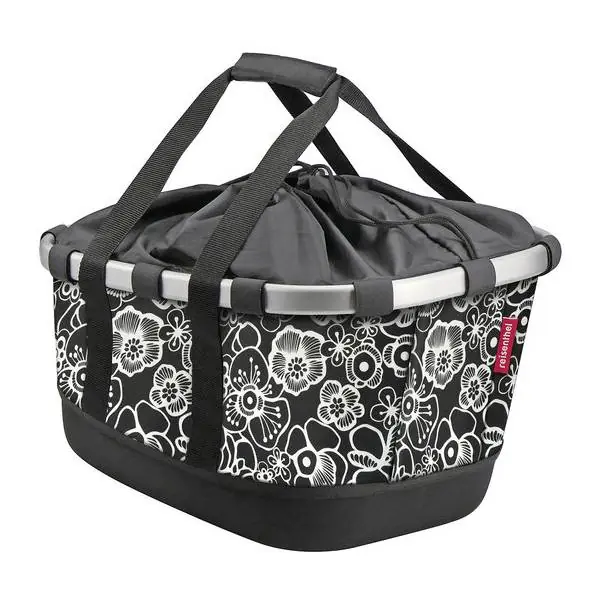 Nopea Toimitus KlickFix Bikebasket GT Polkupyörän Kori 21L UniKlip2 - Fleur Musta