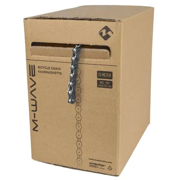 Korkea Laatu M-Wave Polkupyörän Ketju 10S 1/2x11/128" 15M - Hopea