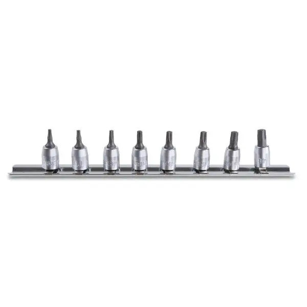 Ajankohtainen Beta Holkkiavain Sarja Torx 8-Osat 1/4 - Hopea