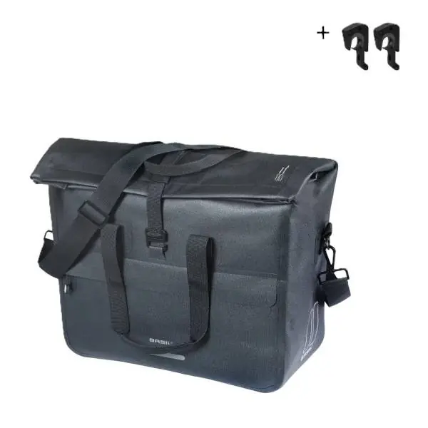 Basil Urban Dry Neo Laukku MIK Hooks 23-26L - Musta Löytö
