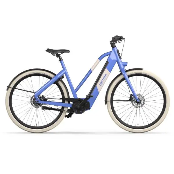 Aito Cortina E-Blau E-Bike Naiset 28" 57cm 7S Belt - Amparo Sininen
