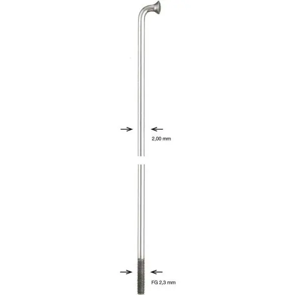 Aito Alpina Pinna 14 Ø2.0mm Inox + Nippa 288mm (100)