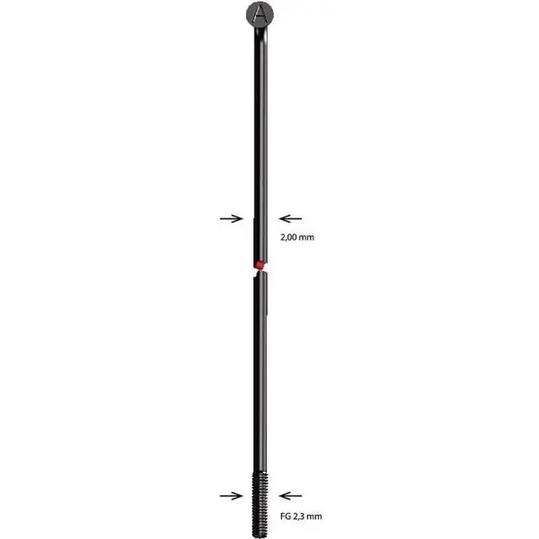 Aito Alpina Pinna 14 Ø2.0mm Inox Musta + Nippa 288mm (100)