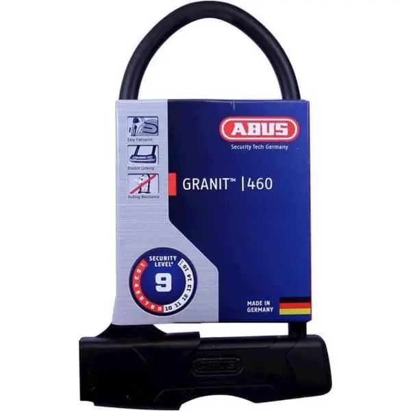 Abus U-Lukko Granit 460/150HB230 Ø12mm - Musta Superhinta