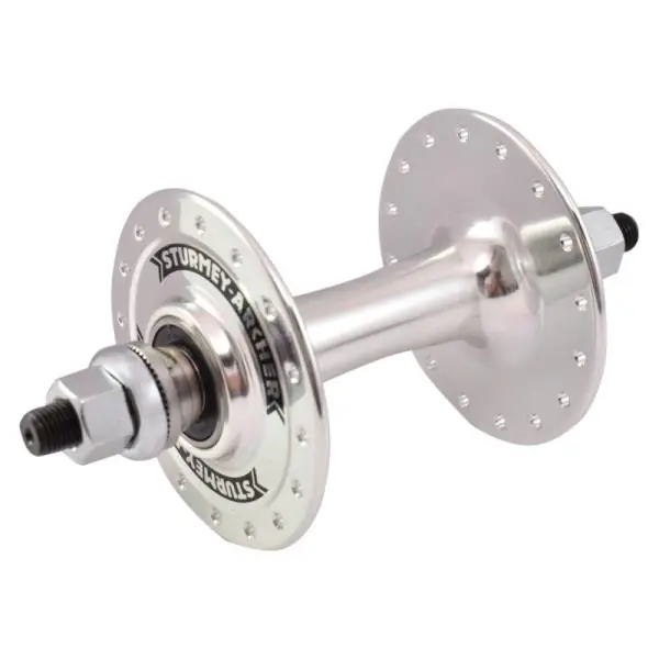Sturmey Archer Etunapa HBT30 32 Reikä Kiinteä Akseli - Hopea Sertifioitu