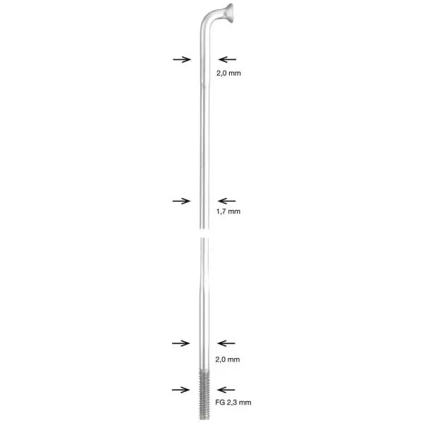 Ajankohtainen Alpina Pinna 14 DD Ø2.00mm Inox - Nippa - 264mm (100)
