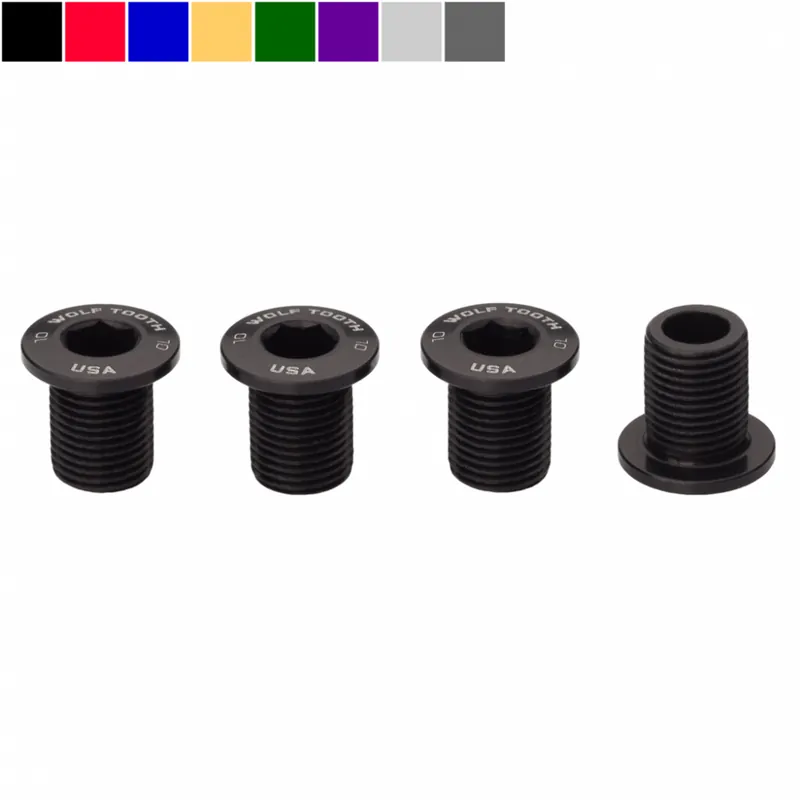 Wolf Tooth Set of 4 Chainring Bolts for M8 threaded chainrings (10 mm long) Tehdashinta